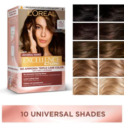 L&#039;Oréal Paris Excellence Creme Triple Protection Βαφή μαλλιών για γυναίκες 48 ml Απόχρωση 3U Dark Brown
