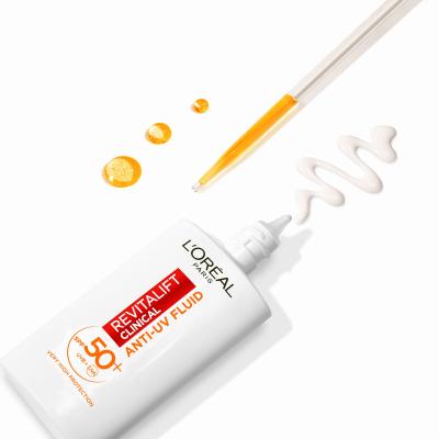 L&#039;Oréal Paris Revitalift Clinical Anti-UV Fluid SPF50+ Κρέμα προσώπου ημέρας για γυναίκες 50 ml