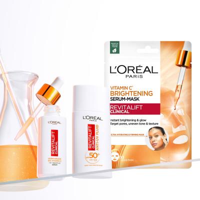 L&#039;Oréal Paris Revitalift Clinical Vitamin C Brightening Serum-Mask Μάσκα προσώπου για γυναίκες 26 gr