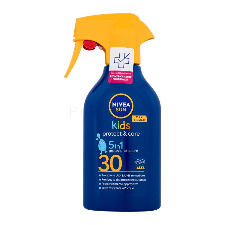 Nivea Sun Kids Protect &amp; Care Sun Spray 5 in 1 SPF30 Αντιηλιακό προϊόν για το σώμα για παιδιά 270 ml