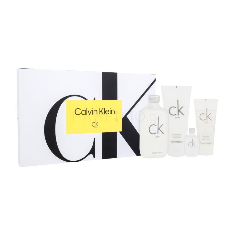 Calvin Klein CK One Σετ δώρου EDT 200 ml + λοσιόν σώματος 200 ml + αφρόλουτρο 100 ml + EDT 15 ml