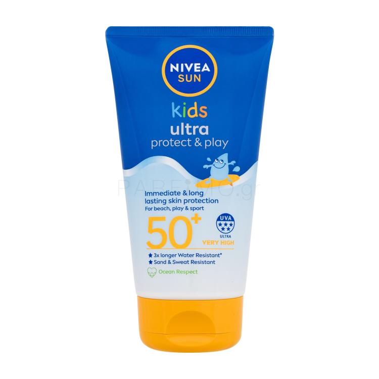 Nivea Sun Kids Ultra Protect &amp; Play SPF50+ Αντιηλιακό προϊόν για το σώμα για παιδιά 150 ml