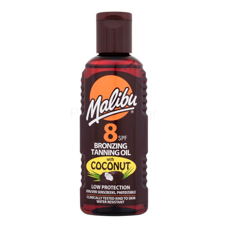 Malibu Bronzing Tanning Oil Coconut SPF8 Αντιηλιακό προϊόν για το σώμα για γυναίκες 100 ml