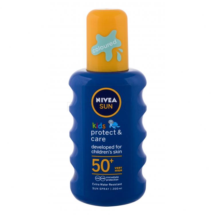 Nivea Sun Kids Protect &amp; Care Sun Spray SPF50+ Αντιηλιακό προϊόν για το σώμα για παιδιά 200 ml