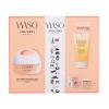 Shiseido Waso Clear Mega Σετ δώρου καθημερινή φροντίδα προσώπου Waso Clear Mega-Hydrating Cream 50 ml + τζελ καθαρισμού Waso Quick Gentle Cleanser 30 ml + ορός ματιών Waso Eye Opening Essence 0,3 ml + βάση μακιγιάζ Waso Poreless Matte Primer 0,3 ml