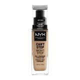 NYX Professional Makeup Can't Stop Won't Stop Make up για γυναίκες 30 ml Απόχρωση 7.5 Soft Beige
