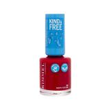 Rimmel London Kind & Free Βερνίκια νυχιών για γυναίκες 8 ml Απόχρωση 156 Poppy Pop Red