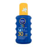 Nivea Sun Kids Protect & Care Sun Spray 5 in 1 SPF30 Αντιηλιακό προϊόν για το σώμα για παιδιά 200 ml