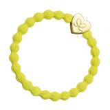 By Eloise London Gold Heart Λαστιχάκι για τα μαλλιά για γυναίκες 1 τεμ Απόχρωση Sunshine Yellow