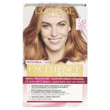 L'Oréal Paris Excellence Creme Triple Protection Βαφή μαλλιών για γυναίκες 48 ml Απόχρωση 7,43 Dark Copper Gold Blonde