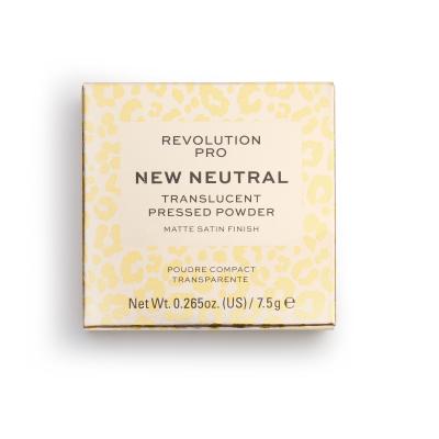 Revolution Pro New Neutral Pressed Powder Πούδρα για γυναίκες 7,5 gr Απόχρωση Translucent