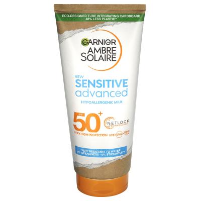 Garnier Ambre Solaire Sensitive Advanced Hypoallergenic Milk SPF50+ Αντιηλιακό προϊόν για το σώμα 200 ml