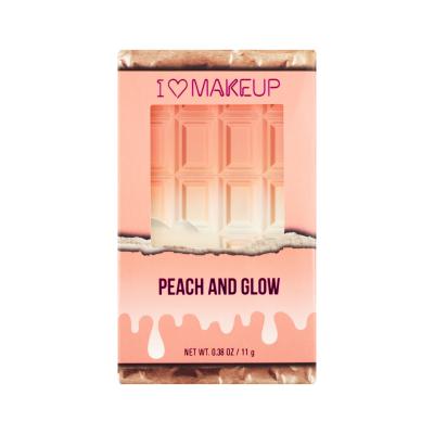 Makeup Revolution London I Heart Makeup Chocolate Duo Palette Highlighter για γυναίκες 11,2 gr Απόχρωση Peach And Glow