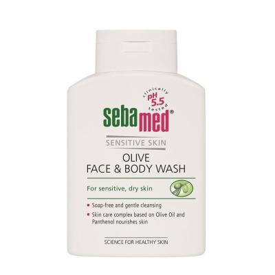 SebaMed Sensitive Skin Face &amp; Body Wash Olive Υγρό σαπούνι για γυναίκες 200 ml