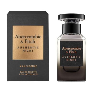 Abercrombie &amp; Fitch Authentic Night Eau de Toilette για άνδρες 50 ml