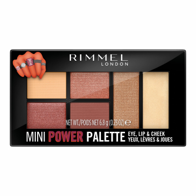 Rimmel London Mini Power Palette Пαλέτα contouring για γυναίκες 6,8 gr Απόχρωση 006 Fierce