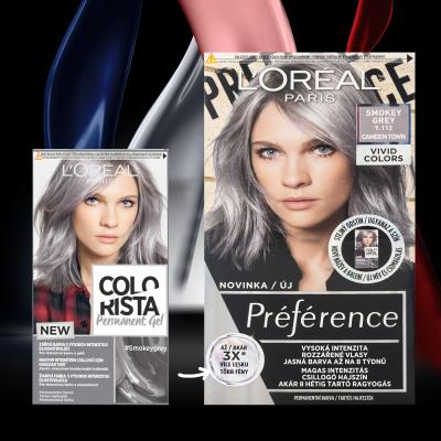 L&#039;Oréal Paris Colorista Permanent Gel Βαφή μαλλιών για γυναίκες 60 ml Απόχρωση Smokey Grey