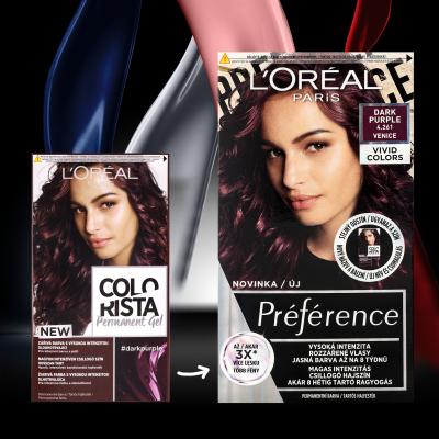 L&#039;Oréal Paris Colorista Permanent Gel Βαφή μαλλιών για γυναίκες 60 ml Απόχρωση Dark Purple