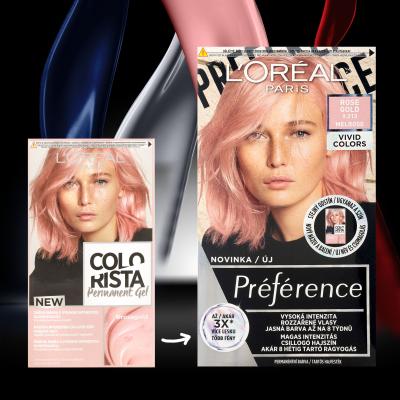 L&#039;Oréal Paris Colorista Permanent Gel Βαφή μαλλιών για γυναίκες 60 ml Απόχρωση Rose Gold