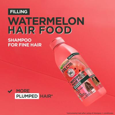 Garnier Fructis Hair Food Watermelon Plumping Shampoo Σαμπουάν για γυναίκες 350 ml