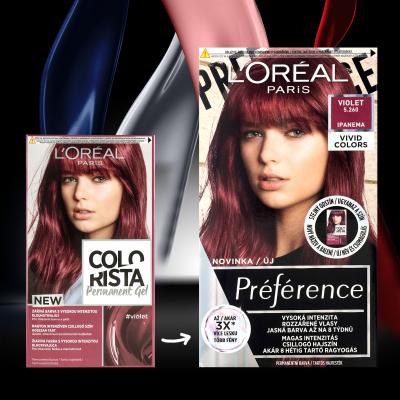 L&#039;Oréal Paris Colorista Permanent Gel Βαφή μαλλιών για γυναίκες 60 ml Απόχρωση Violet