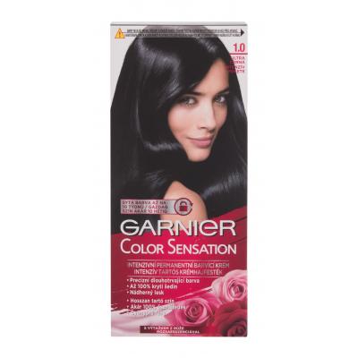 Garnier Color Sensation Βαφή μαλλιών για γυναίκες 40 ml Απόχρωση 1,0 Ultra Onyx Black