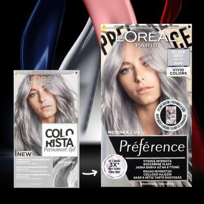 L&#039;Oréal Paris Colorista Permanent Gel Βαφή μαλλιών για γυναίκες 60 ml Απόχρωση Silver Grey
