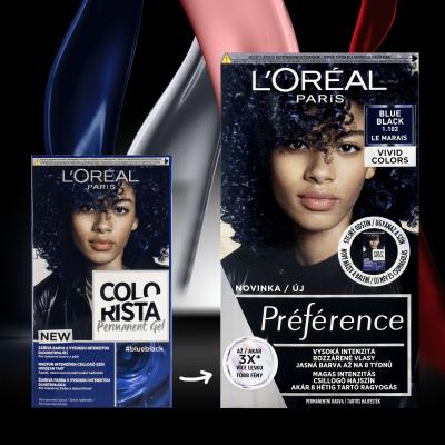 L&#039;Oréal Paris Colorista Permanent Gel Βαφή μαλλιών για γυναίκες 60 ml Απόχρωση Blue Black