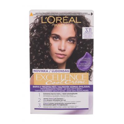 L&#039;Oréal Paris Excellence Cool Creme Βαφή μαλλιών για γυναίκες 48 ml Απόχρωση 3,11 Ultra Ash Dark Brown