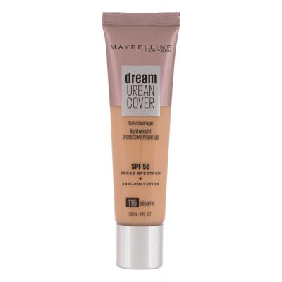 Maybelline Dream Urban Cover SPF50 Make up για γυναίκες 30 ml Απόχρωση 116 Sesame