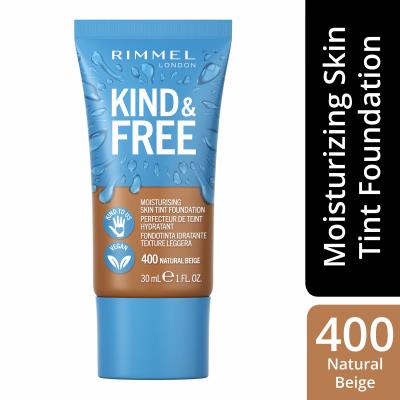 Rimmel London Kind &amp; Free Skin Tint Foundation Make up για γυναίκες 30 ml Απόχρωση 400 Natural Beige