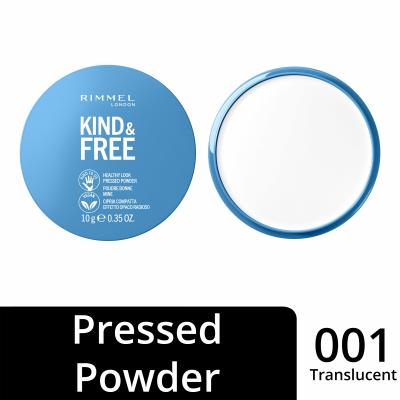 Rimmel London Kind &amp; Free Healthy Look Pressed Powder Πούδρα για γυναίκες 10 gr Απόχρωση 01 Translucent