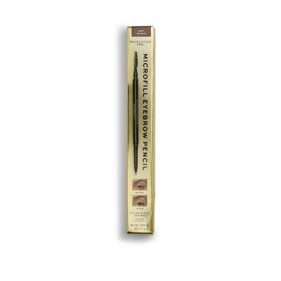 Revolution Pro Microfill Eyebrow Pencil Μολύβι για τα φρύδια για γυναίκες 0,1 gr Απόχρωση Soft Brown