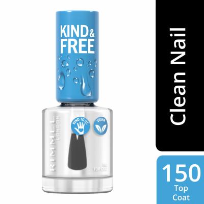 Rimmel London Kind &amp; Free Βερνίκια νυχιών για γυναίκες 8 ml Απόχρωση 150 Top Coat
