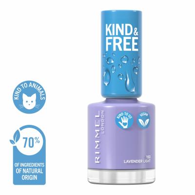 Rimmel London Kind &amp; Free Βερνίκια νυχιών για γυναίκες 8 ml Απόχρωση 153 Lavender Light