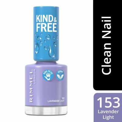 Rimmel London Kind &amp; Free Βερνίκια νυχιών για γυναίκες 8 ml Απόχρωση 153 Lavender Light
