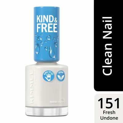 Rimmel London Kind &amp; Free Βερνίκια νυχιών για γυναίκες 8 ml Απόχρωση 151 Fresh Undone