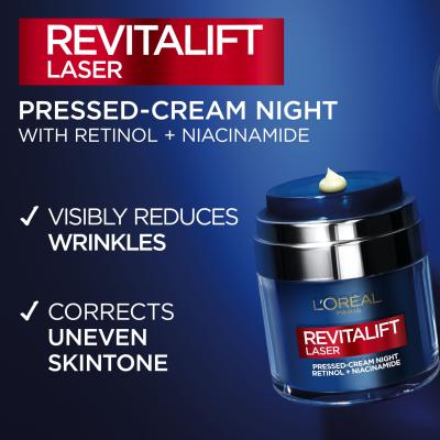 L&#039;Oréal Paris Revitalift Laser Pressed-Cream Night Κρέμα προσώπου νύχτας για γυναίκες 50 ml