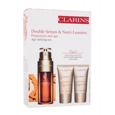 Clarins Double Serum & Nutri-Lumiére Programme Anti-Age Σετ δώρου Ορός προσώπου Double Serum 50 ml + κρέμα προσώπου ημέρας Nutri-Lumiére 15 ml + κρέμα προσώπου νύχτας Nutri-Lumiére 15 ml