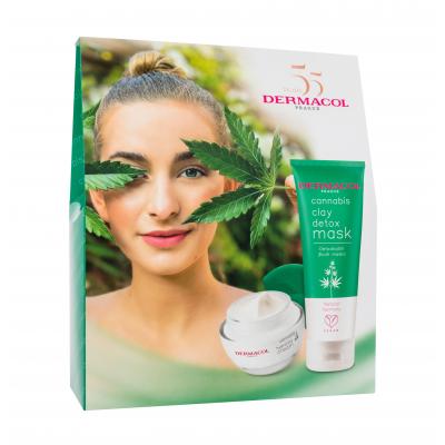 Dermacol Cannabis Gift Set Σετ δώρου Μάσκα προσώπου Cannabis Clay Detox Mask 100 ml + κρέμα προσώπου Cannabis Hydrating Cream 50 ml