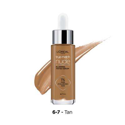 L&#039;Oréal Paris True Match Nude Plumping Tinted Serum Make up για γυναίκες 30 ml Απόχρωση 6-7 Tan