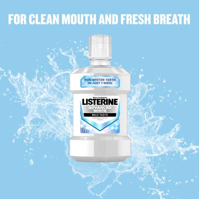Listerine Advanced White Mild Taste Mouthwash Στοματικό διάλυμα 1000 ml