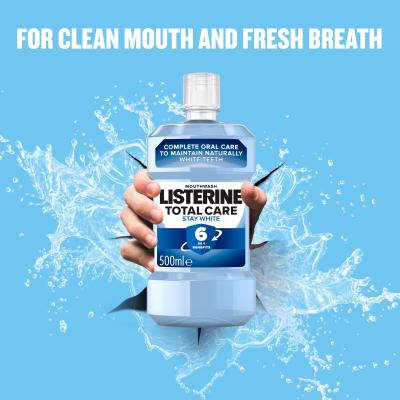 Listerine Total Care Stay White Mouthwash 6 in 1 Στοματικό διάλυμα 500 ml