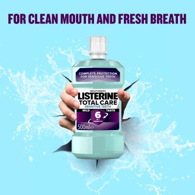 Listerine Total Care Sensitive Teeth Mild Taste Mouthwash 6 in 1 Στοματικό διάλυμα 500 ml