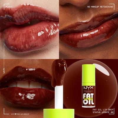 NYX Professional Makeup Fat Oil Lip Drip Λάδι χειλιών για γυναίκες 4,8 ml Απόχρωση 08 Status Update