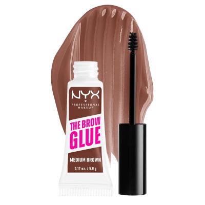 NYX Professional Makeup The Brow Glue Instant Brow Styler Τζέλ φρυδιών για γυναίκες 5 gr Απόχρωση 03 Medium Brown