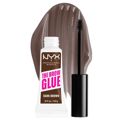 NYX Professional Makeup The Brow Glue Instant Brow Styler Τζέλ φρυδιών για γυναίκες 5 gr Απόχρωση 04 Dark Brown
