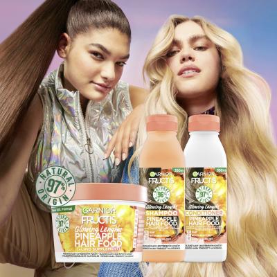 Garnier Fructis Hair Food Pineapple Glowing Lengths Shampoo Σαμπουάν για γυναίκες 350 ml