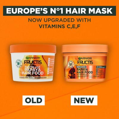 Garnier Fructis Hair Food Papaya Repairing Mask Μάσκα μαλλιών για γυναίκες 400 ml