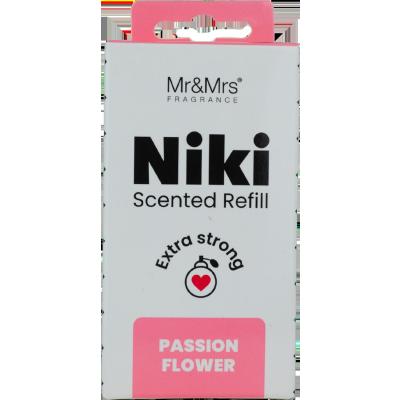 Mr&amp;Mrs Fragrance Niki Refill Passion Flowers Αρωματικά αυτοκινήτου Συσκευασία &quot;γεμίσματος&quot; 1 τεμ